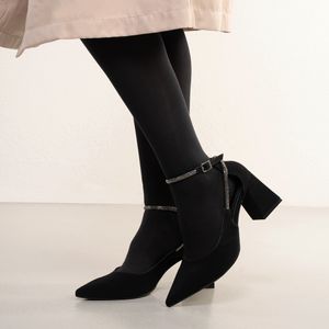 Sapato Feminino Salto Grosso Brilho Bebece