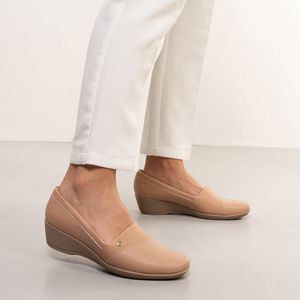 Sapato Mocassim Nude Piccadilly Feminina