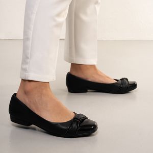 Sapatilha Laço Strass Piccadilly Feminina Preto