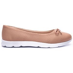 Sapatilha Moleca Laço Flatform Tecido Orion - Nude