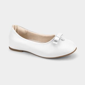 Sapatilha Infantil Bibi Ballerina Kids Branca com Laço