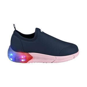 Tênis Infantil de Luz Bibi Space Azul e Rosa