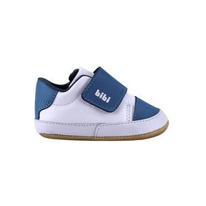 Tênis Infantil Bibi Afeto Joy II Branco e Azul com Tira