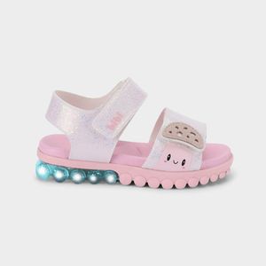 Sandália Infantil de Luz Bibi Summer Roller Light Branca