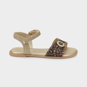 Sandália Infantil Bibi Shine Kids de Onça