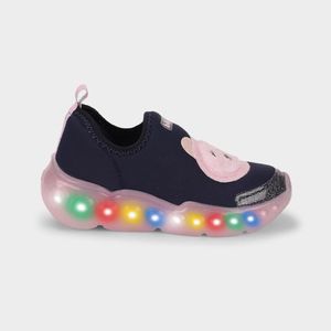 Tênis Infantil de Luz Bibi Roller Celebration 3.0 Marinho e Rosa