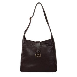 Bolsa Chocolate Classe Couro Hobo Suri Feminina