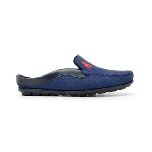 Mule Casual OP Santos com Costura Manual Masculino Marinho