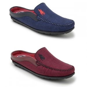 Kit 2 Pares Mule Casual Op Santos  Masculino