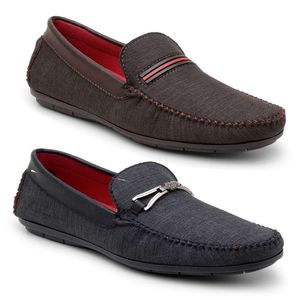 Kit 2 Pares Mocassim Casual Masculino Op Santos
