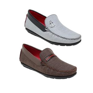 Kit 2 Pares Mocassim Casual OP Santos Masculino