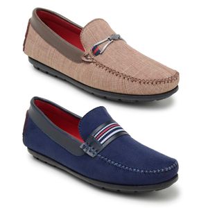 Kit 2 Pares Mocassim Op Santos Liso Masculino