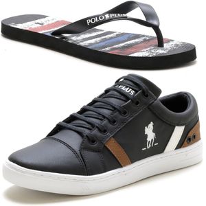 Kit Sapatênis Com Chinelo Polo Plus Masculino