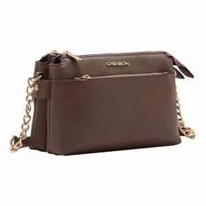 Bolsa Marrom Chenson Original Transversal Versátil Feminina