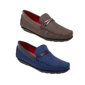 Kit 2 Pares Mocassim Drive Casual Op Santos Masculino