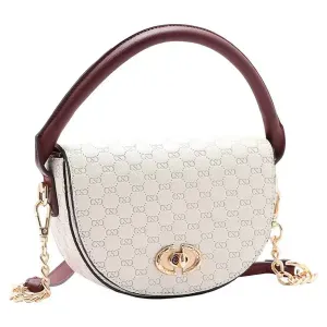 Bolsa Chenson Original Luxury Monograma Mão Feminino Off White