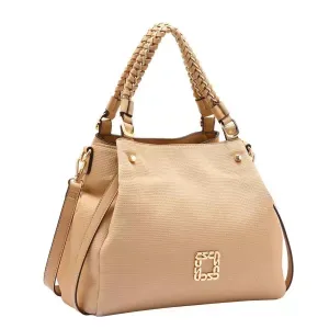 Bolsa Chenson Original Ferragem Deluxe Mão Feminino Bege