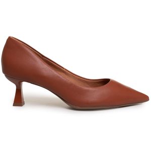 Sapato Feminino Salto Fino Scarpin Bebece Caramelo