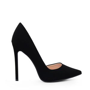 Scarpin  Celine Royalz Nobuck Salto Alto Feminino Preto