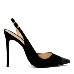 Scarpin Olivia Nobuck Salto Alto Royalz Feminino Preto