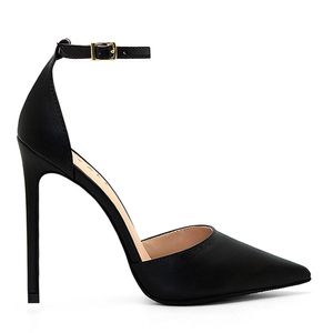 Scarpin Ankle Strap Royalz Salto Alto Feminino Preto