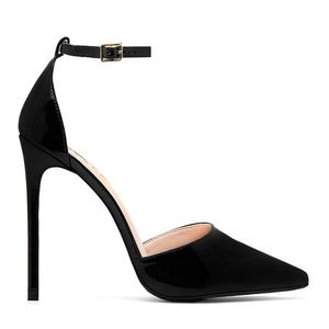 Scarpin Lana Ankle Strap Royalz Salto Alto Feminino Preto