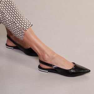 Sapatilha Feminina Bico Fino Elástico Bebece Preta