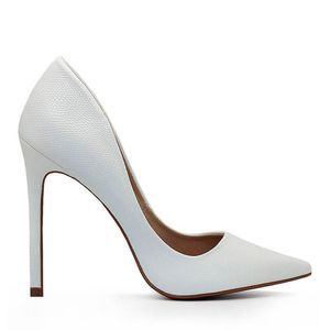 Scarpin Celine Royalz Cobra Salto Alto Feminino Branco