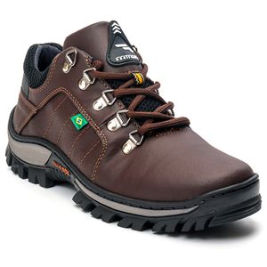 Bota Coturno Adventure Frontinni Cano Curto Detalhes Costuras e Sola Tratorada