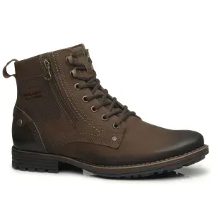 Bota Pegada Action Couro Masculina Castanho