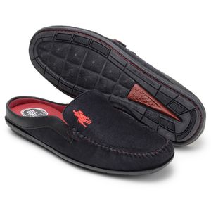 Mule Casual Op Santos Dia a Dia Masculino Preto
