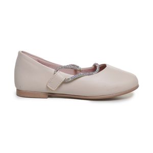 Sapatilha M Shuz Strass Juvenil Creme