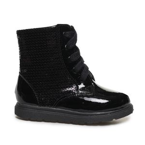 Bota M Shuz Coturno Infantil Preta
