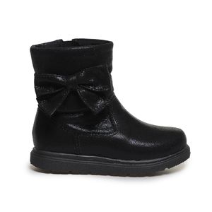 Bota M shuz Laço Metalizado Infantil Preto