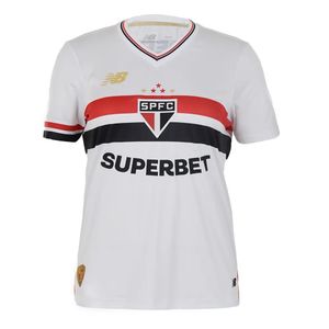 Camiseta de Time New Balance São Paulo 2025 Feminina Branca