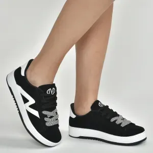 Tênis Via Marte Detalhe Cadarço Feminino Preto
