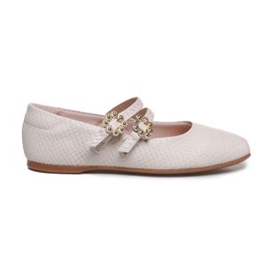 Sapatilha Molekinha Branco Off Bailarina Holografica Infantil