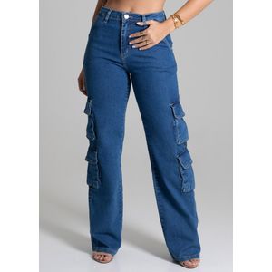 Calça Jeans Sawary Wide Leg Feminina