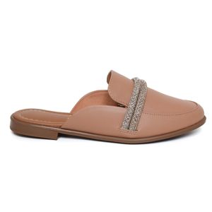 Mule Vizzano Com Brilho Feminino Marrom