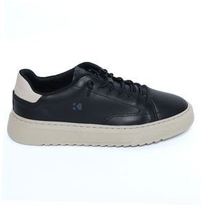Tênis Casual Couro Kildare Amsterdã Masculino Preto