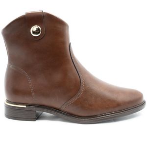 Bota Cano Baixo Vizzano Feminina Marrom