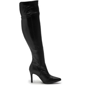 Bota Vizzano Salto Alto Cano Alto Feminina Preta
