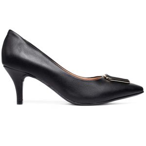 Scarpin Vizzano Salto Médio Feminino Preto