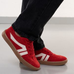 Tênis Dakota College Casual de Couro Feminino Vermelho