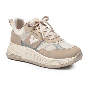 Tenis Via marte Casual Esportivo Feminino Bege