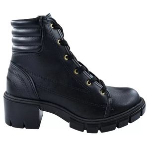 Bota Coturno Moleca Tratorada Salto Bloco Feminina Preta