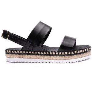 Papete Moleca Básica Flat Feminina Preta