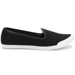 Tênis Slip On Moleca Liso Feminino Preto