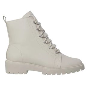 Bota Coturno Ramarim Salto Tratorado Feminina Off White