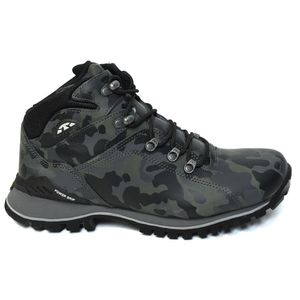 Bota Couro Bull Terrier Elite II Camuflada Masculina Cinza